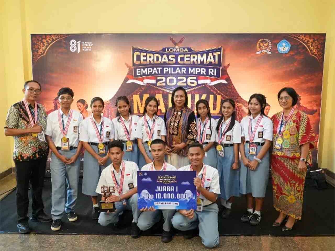 SMAN 12 Ambon Juara LCC Empat Pilar MPR RI, Kalahkan Puluhan Sekolah Se-Maluku