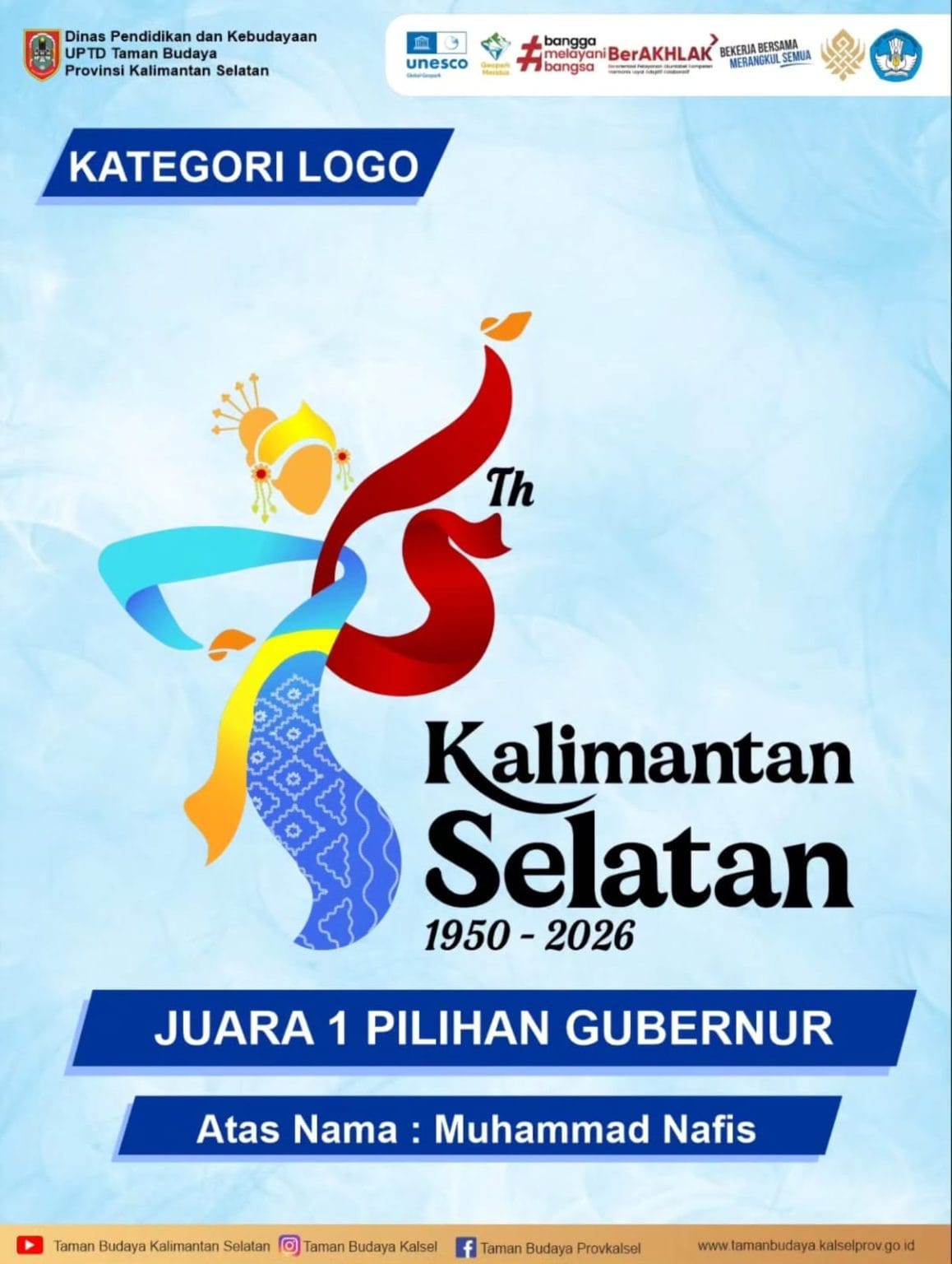 Tema dan Logo Hari Jadi ke-76 Kalsel Resmi Ditetapkan, Ini Makna di Balik 