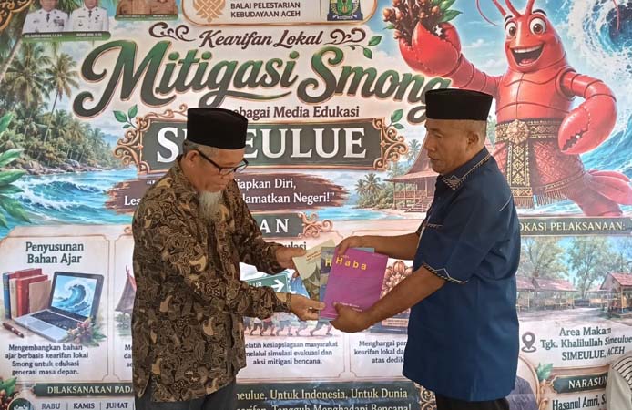 Simcul Gelar Sosialisasi Mitigasi Smong, Kearifan Lokal Tsunami dari Simeulue Diwariskan ke Generasi Muda