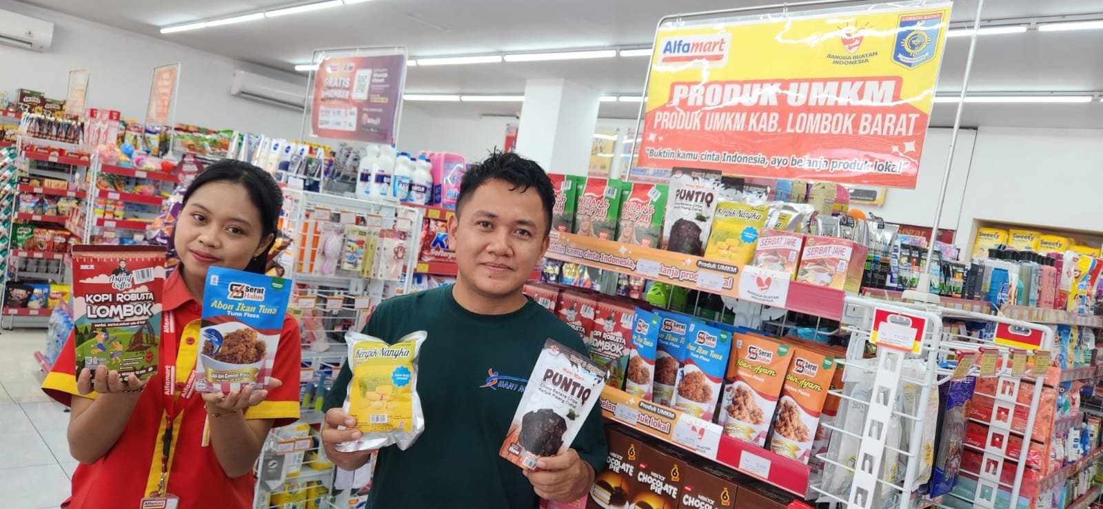 Produk UMKM Lombok Barat Tembus Rak Alfamart, Omzet Meningkat hingga 1.000 Bungkus Per Minggu