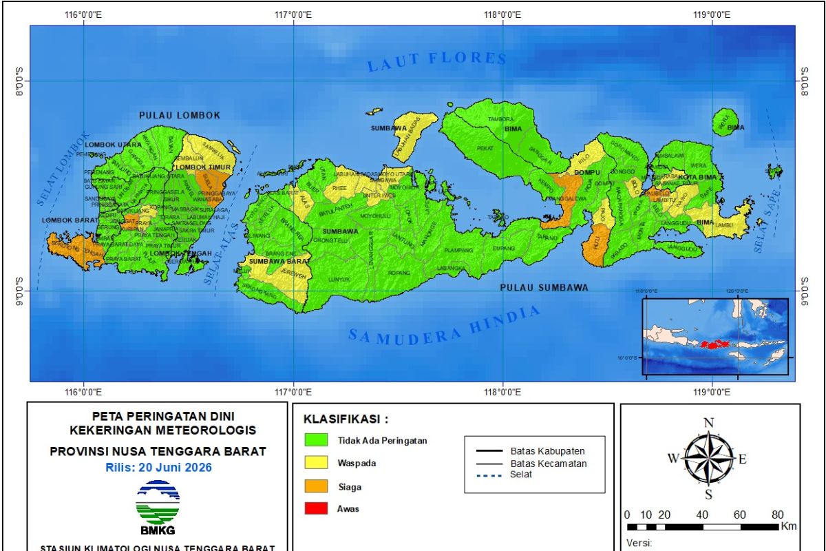 5 Kecamatan di NTB Siaga Kekeringan Meteorologis, Hari Tanpa Hujan Tercatat 35 Hari di Bima