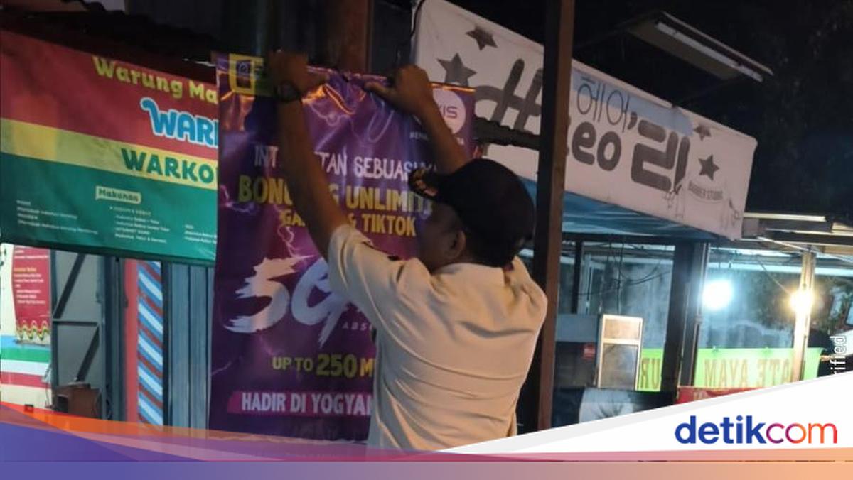 Satpol PP Kota Jogja Tertibkan 2.623 Sampah Visual Sepanjang 2026, Spanduk Ilegal Masih Memenuhi Tiang Listrik