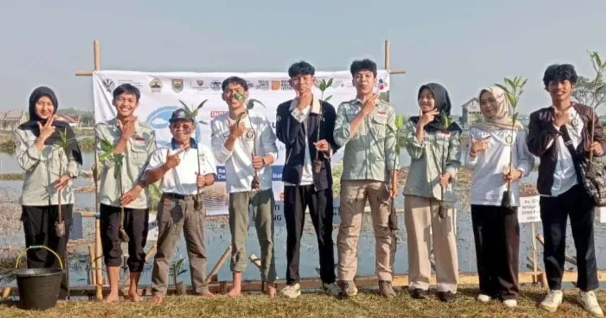 Mahasiswa PSDKU Undip Kampus Batang Ikut Tanam Mangrove di Pantai Denasri untuk Cegah Abrasi