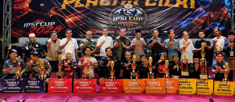 PSHT Babel Kokoh di Puncak Juara Umum IPSI Championship 2026, Bupati Algafry Tutup Langsung Ajang Silat Terbesar di Bangka Tengah