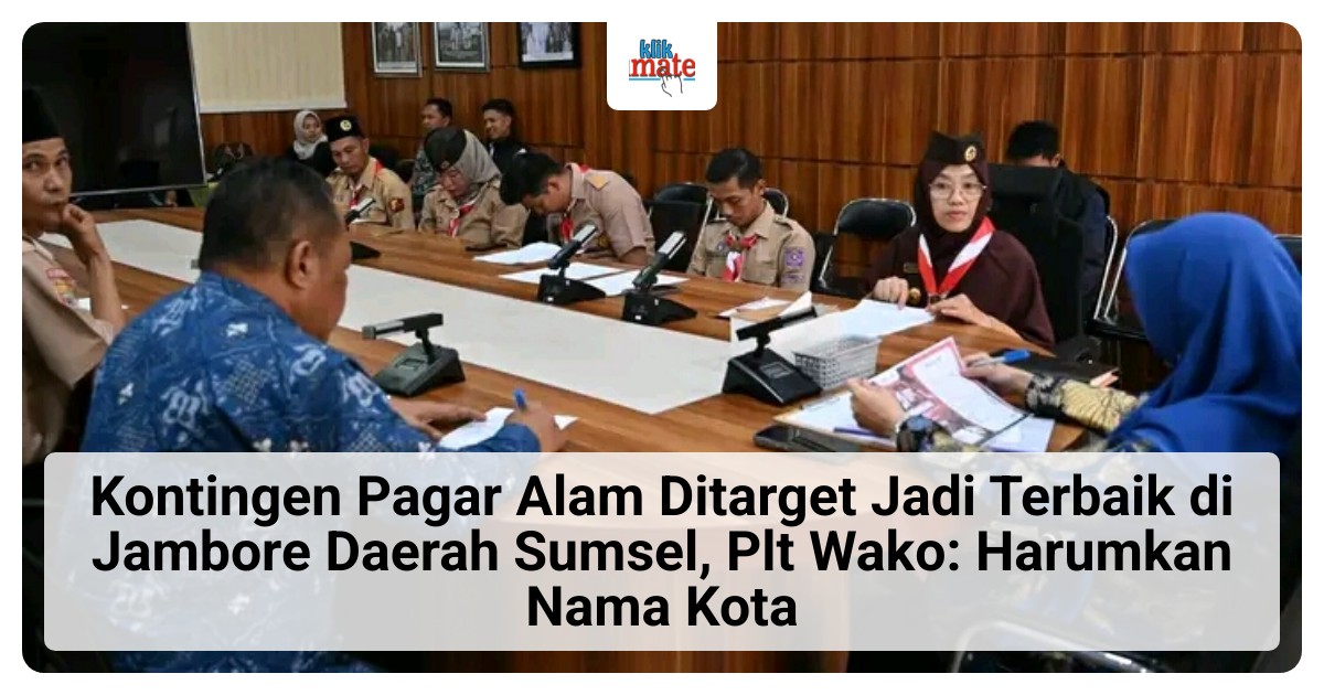 Plt Wali Kota Pagar Alam Bertha Targetkan 64 Anggota Pramuka Jadi Kontingen Terbaik di Jambore Daerah Sumsel 2026