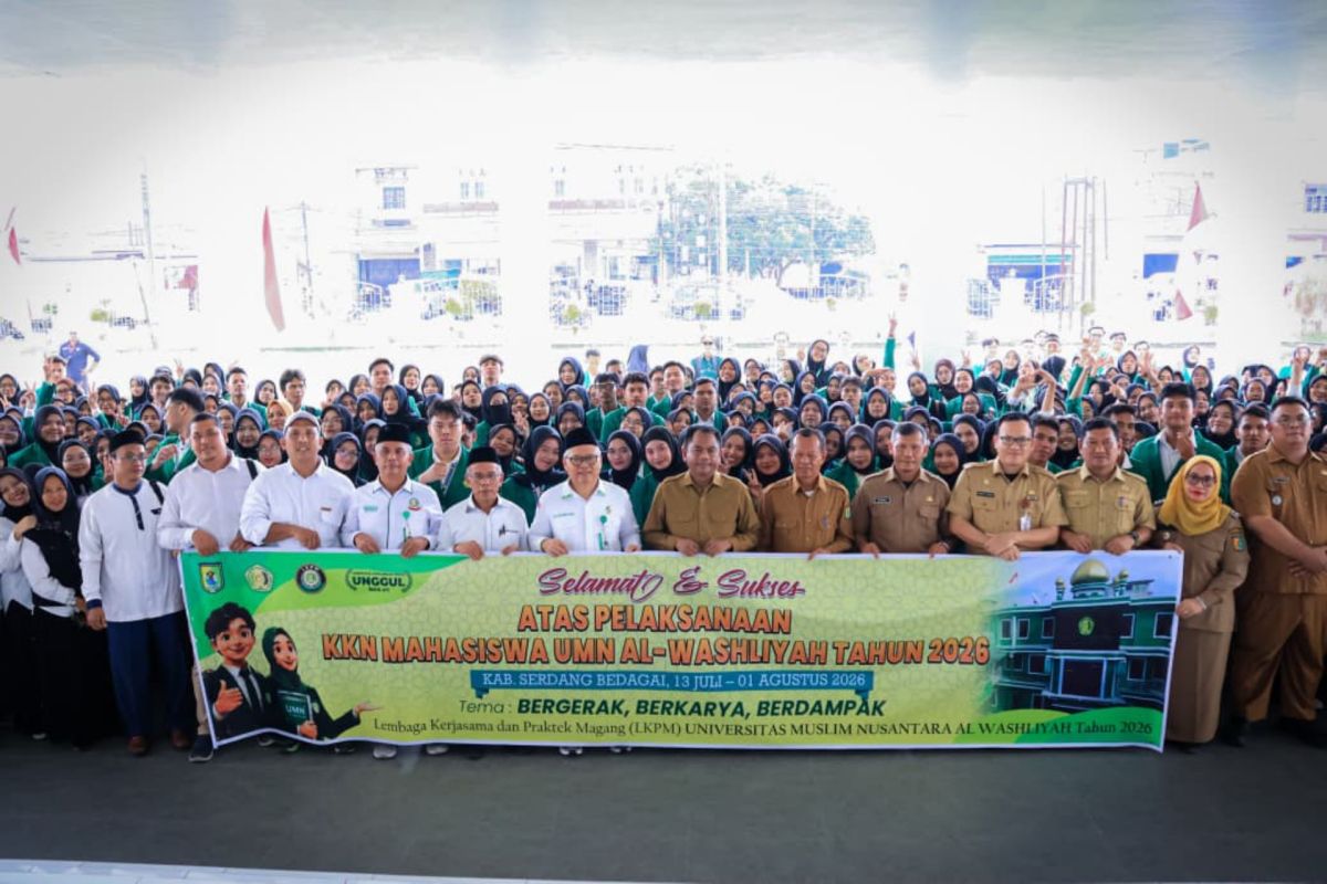 Bupati Sergai Lepas 480 Mahasiswa KKN UMN Al-Washliyah ke 48 Desa, Fokus pada Pemberdayaan dan Pendidikan Agama