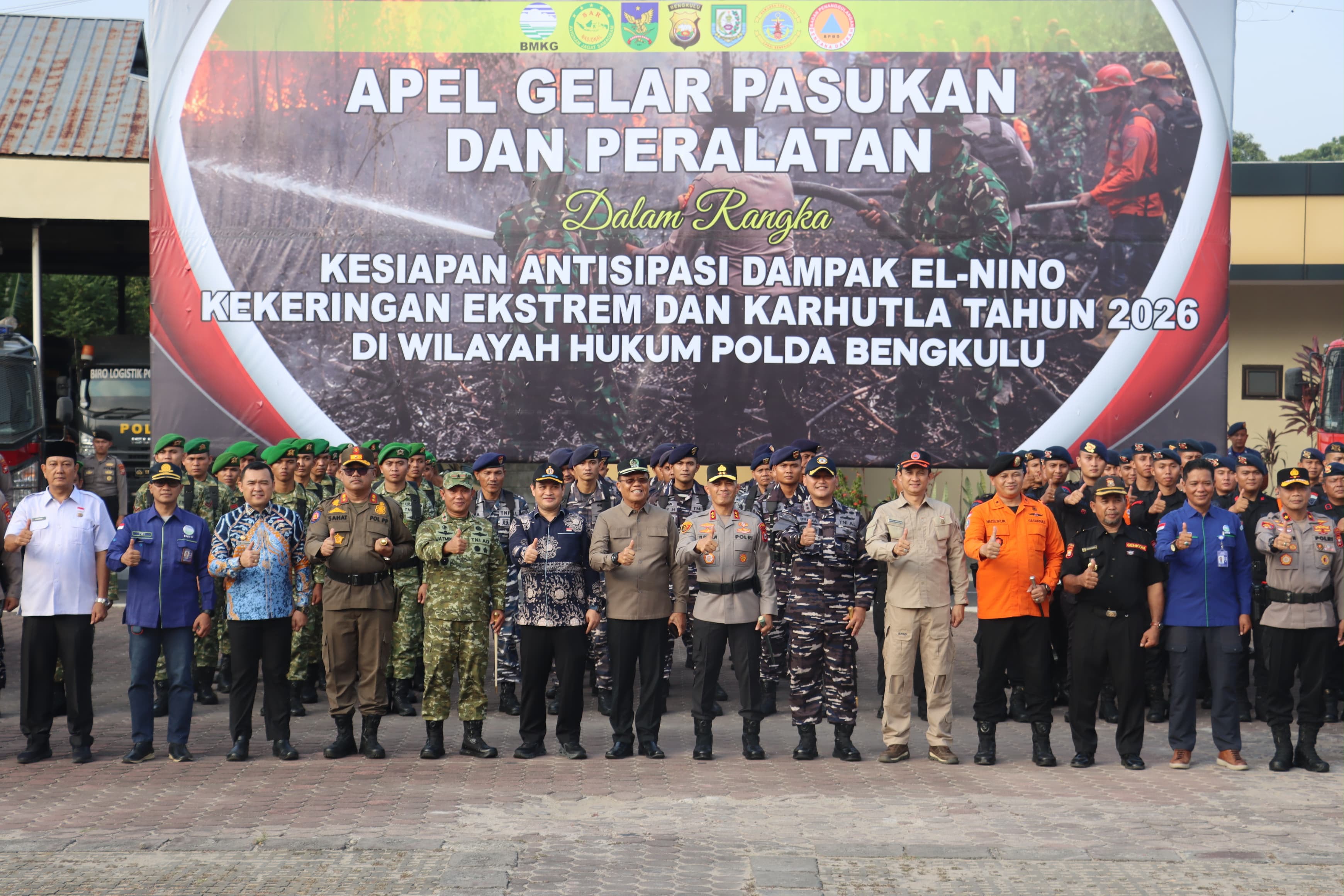 Polda Bengkulu Siagakan Personel dan Alat Pemadam Antisipasi Karhutla serta Dampak El Nino 2026