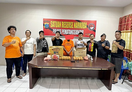 Satresnarkoba Polres Pematangsiantar Gagalkan Peredaran Ganja 7,27 Kg, Seorang Pria Asal Simalungun Jadi Tersangka