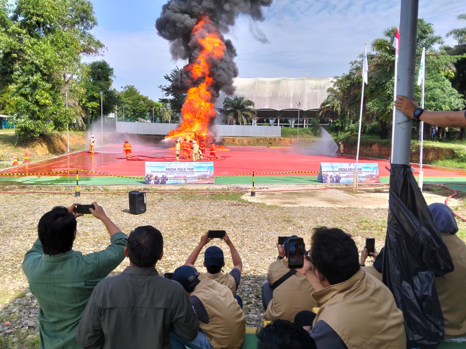 Pertamina EP Jambi Gelar Simulasi Pemadaman Api Sumur Migas, 9 Petugas HSSE Siaga di Lokasi