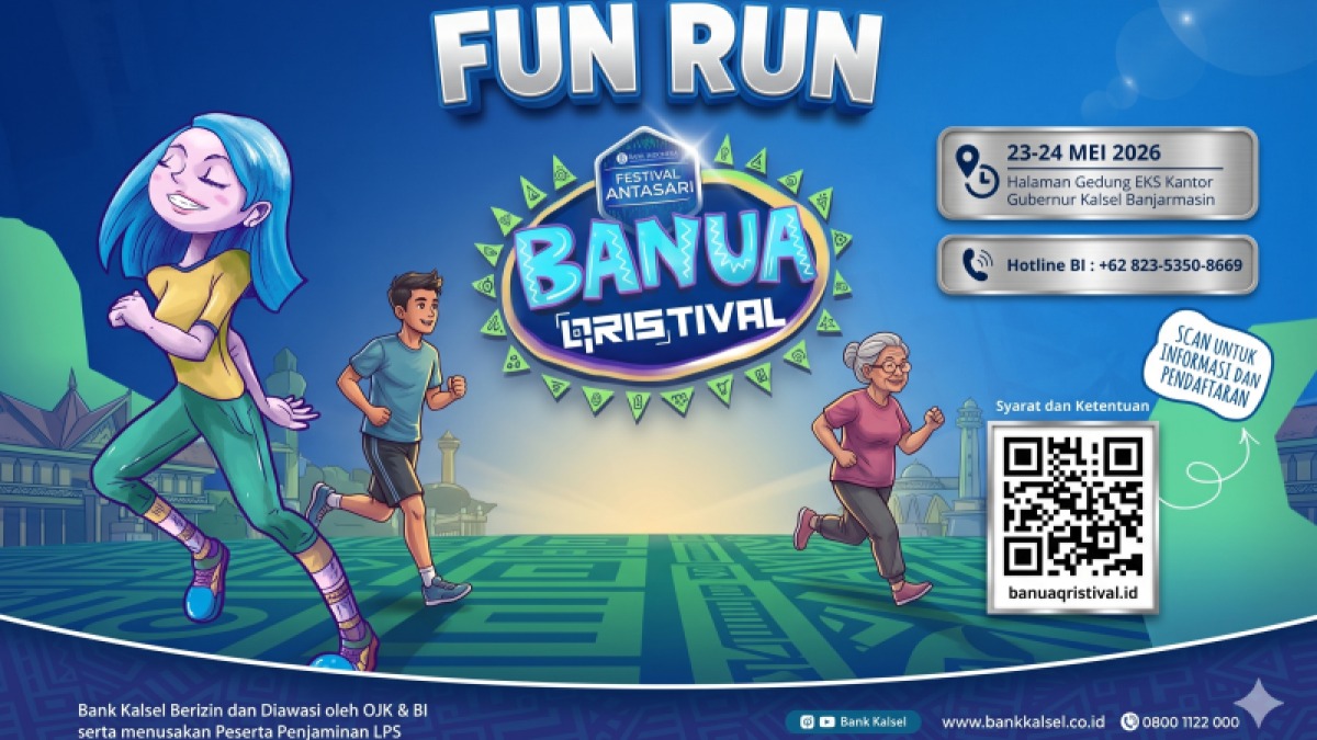 Bank Kalsel Buka Pendaftaran Fun Walk Banua QRISTIVAL 2026, Tiket Rp 1 untuk 1.200 Peserta