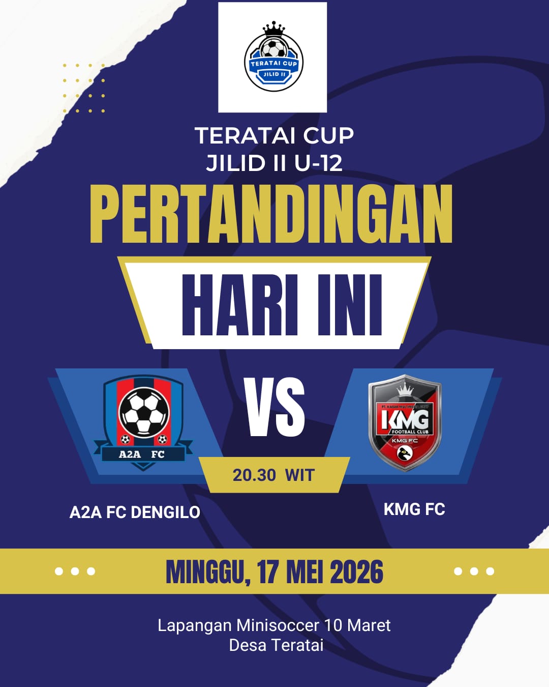 KMG FC U-12 Optimis Kalahkan A2A FC Dengilo di Laga Malam Ini, Pelatih Sebut Semua Siap Tempur