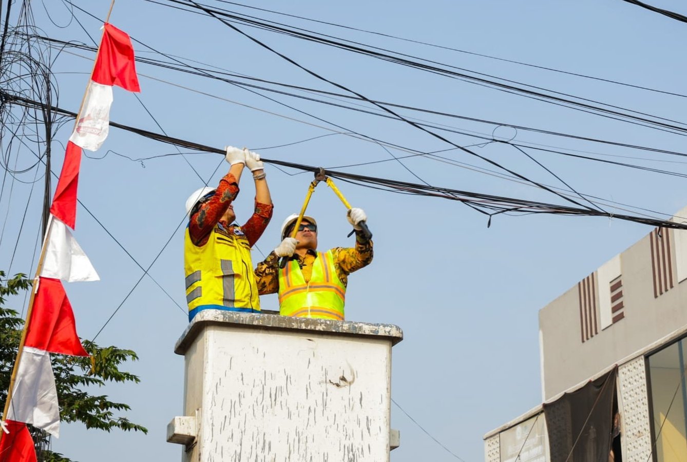 Pemkot Tangsel Sita Kabel Fiber Optik Ilegal di 4 Titik, Pilar: Provider Harus Awasi Kontraktor Lapangan