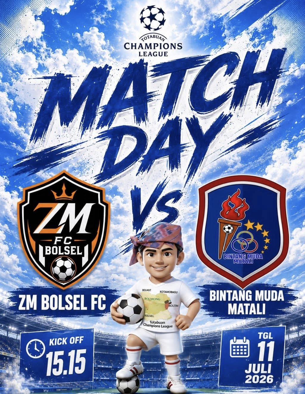 ZM FC Bolsel Bawa Pemain Asing Ebuka Vincent, Tantang Bintang Muda Matali di TCL 2026
