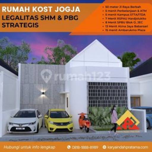 Harga Rumah Kost di Banguntapan Bantul Rp 850 Juta, Dekat Atma Jaya dan UPN Babarsari