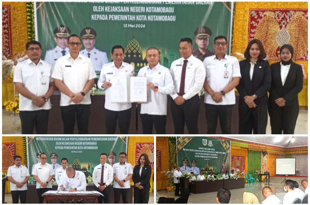 Kejari dan Pemkot Kotamobagu Teken MoU Pencegahan Korupsi, Wali Kota Hadirkan Seluruh Kepala OPD untuk Klinik Hukum