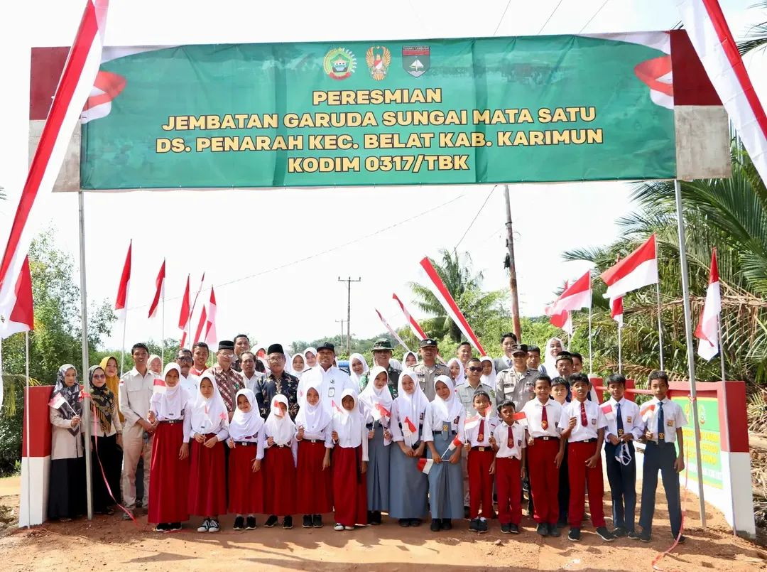 Tiga Jembatan Garuda di Sungai Mata Karimun Resmi Beroperasi, Warga Penarah Tak Lagi Terisolasi