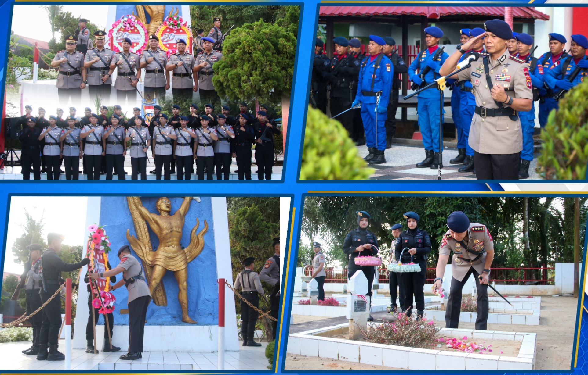 Jelang Hari Bhayangkara ke-80, Brimob Polda Kaltara Ziarahi Makam Pahlawan di Tarakan sebagai Wujud Hormat