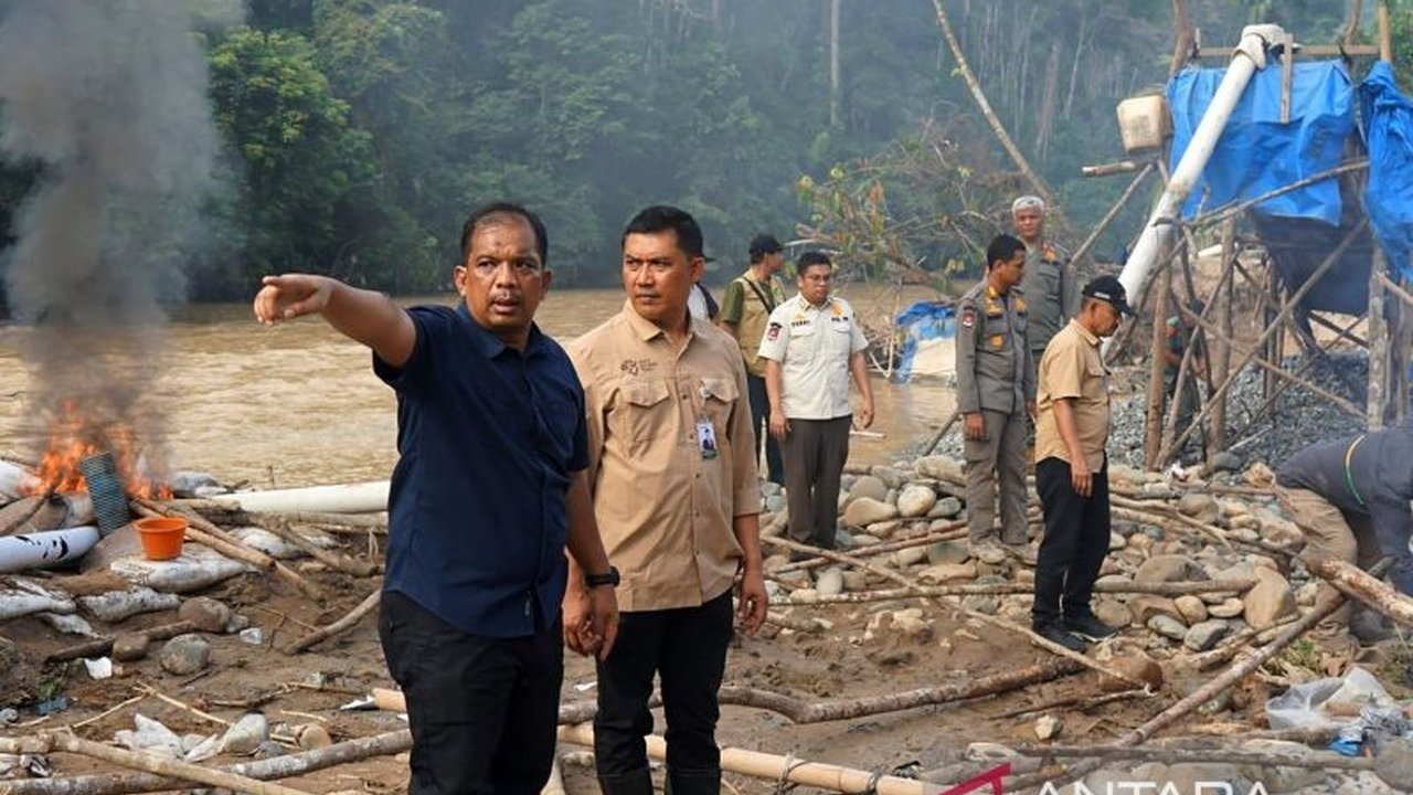 Pemprov Sumut Gencarkan Operasi Tambang Ilegal di Sungai Batang Gadis Madina, Barang Bukti Diamankan