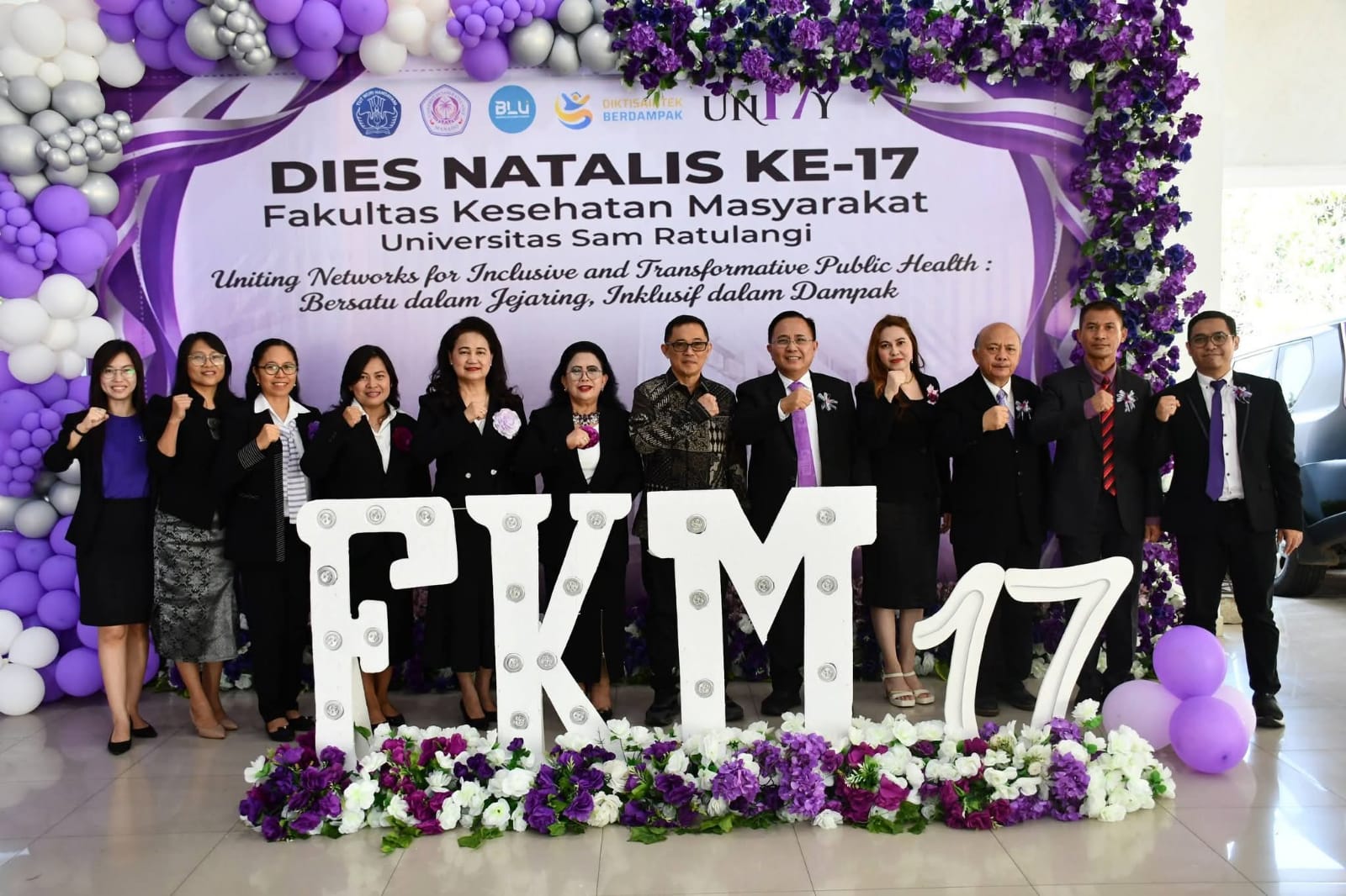 Rektor Unsrat Ingatkan Kolaborasi di Dies Natalis ke-17 FKM: Kesehatan Masyarakat Tak Bisa Berdiri Sendiri