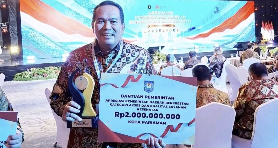 Raih Penghargaan Kemendagri di Batam, Pemkot Pariaman Terima Insentif Rp2 Miliar untuk Layanan Kesehatan