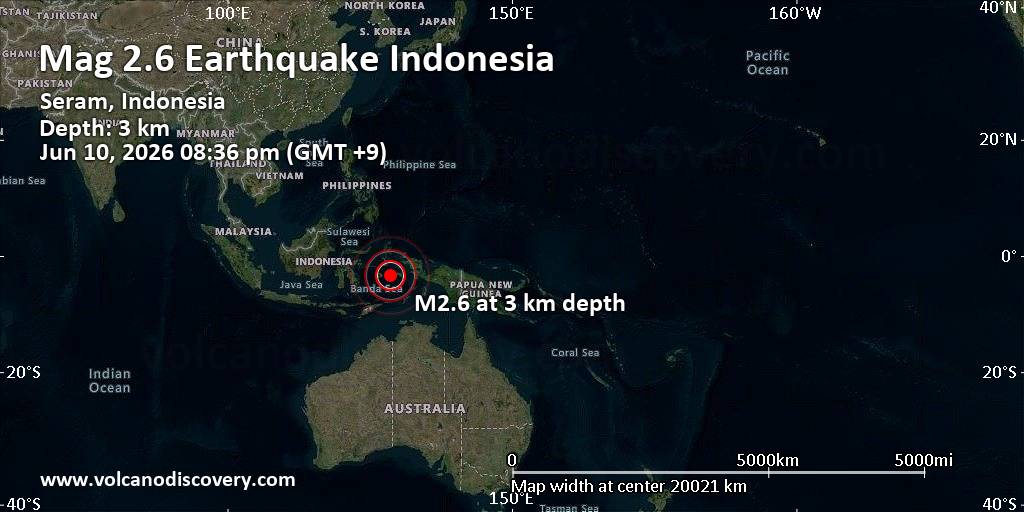 Gempa M 2,6 Guncang Seram Bagian Barat, Warga Amahai dan Sekitarnya Tak Merasakan Getaran