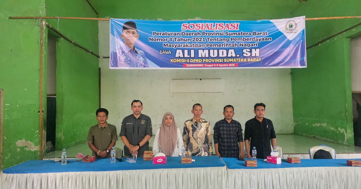Anggota DPRD Sumbar Ali Muda Sosialisasikan Perda Nagari di Pasaman Barat, Ini yang Perlu Diketahui Warga