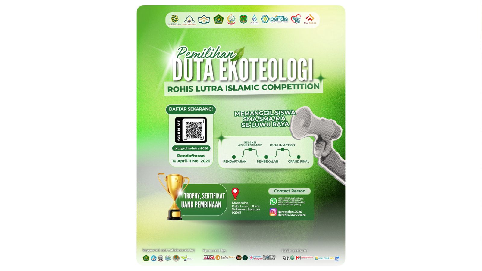 Kemenag Luwu Utara dan Rohis Gelar Pemilihan Duta Ekoteologi Se-Luwu Raya 2026, Padukan Aksi Lingkungan dengan Nilai Islam