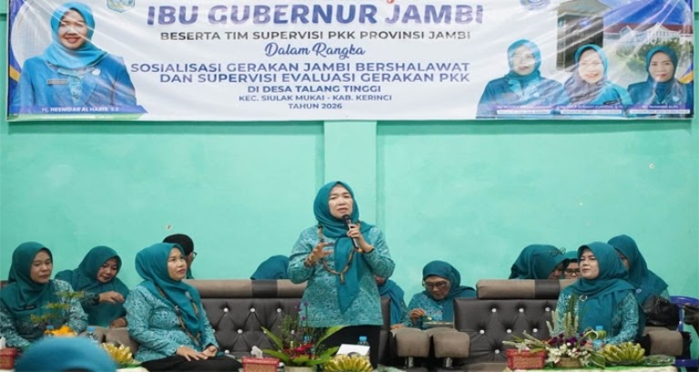 Ketua TP PKK Provinsi Jambi Hesti Haris Dorong Kader di Kerinci Jadi Garda Terdepan Cegah Stunting dan Malnutrisi