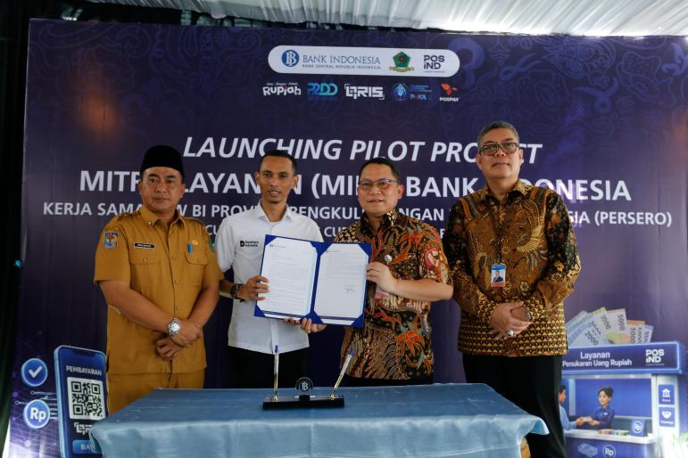 BI Bengkulu Luncurkan MILA di Rejang Lebong, Warga Bisa Tukar Uang Lewat Kantor Pos Tanpa ke Bank