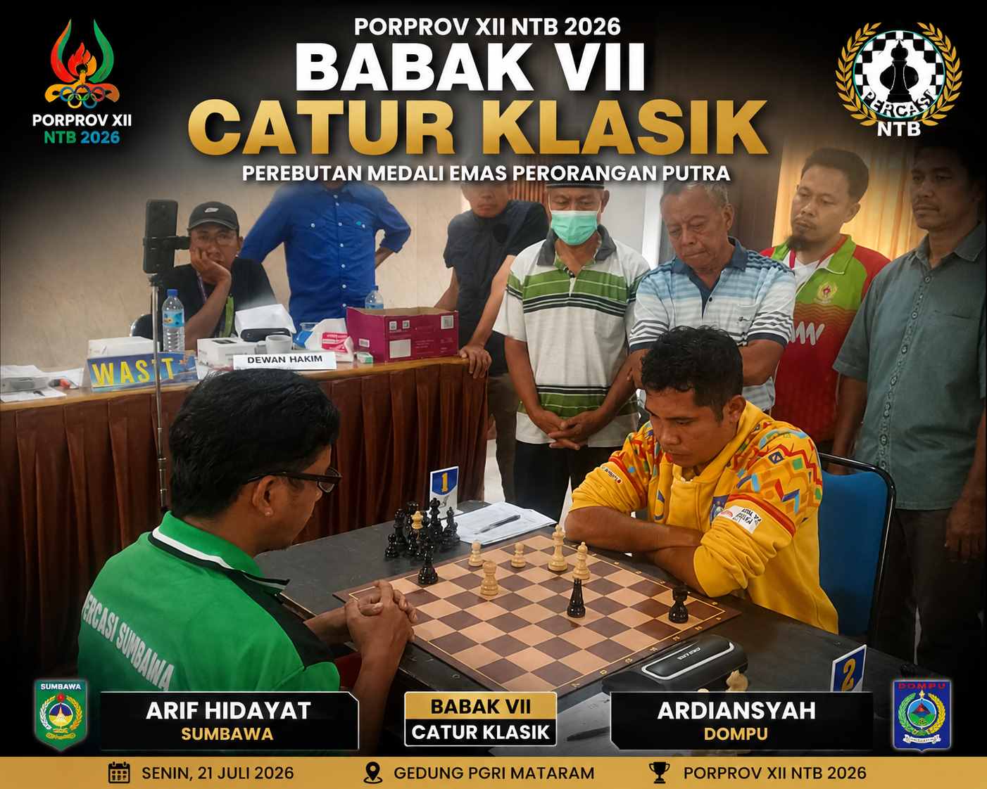 Ardiansyah Sempurnakan Dominasi di Porprov XII NTB, Pecatur Dompu Borong Tiga Medali Sekaligus