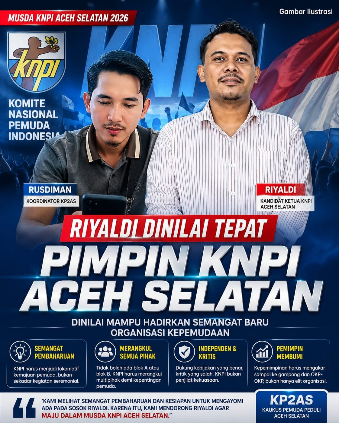 3 Alasan Riyaldi Dinilai Tepat Pimpin KNPI Aceh Selatan, Figur Muda yang Siap Bawa Semangat Baru