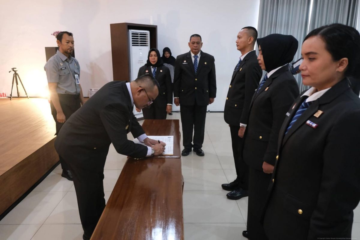 Kanwil Kemenkum Babel Lantik 3 Pejabat Fungsional di Balai Pengayoman Pangkalpinang