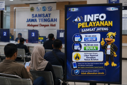 Samsat Jateng Tutup Layani Pembayaran Pajak Kendaraan pada 14 Mei 2026, Begini Jadwal Operasional Terbaru