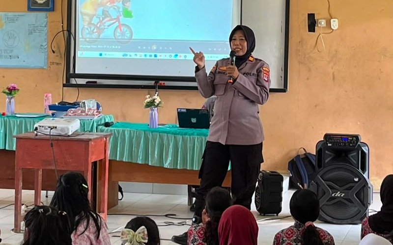 Sat Binmas Polresta Bulungan Bekali 50 Siswa Baru SMPN 6 Tanjung Selor soal Bahaya Napza di MPLS