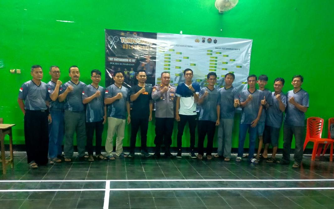 Polsek Kuwarasan Gelar Turnamen Bulutangkis Kapolsek Cup, 78 Peserta Berlaga di GOR Banjareja