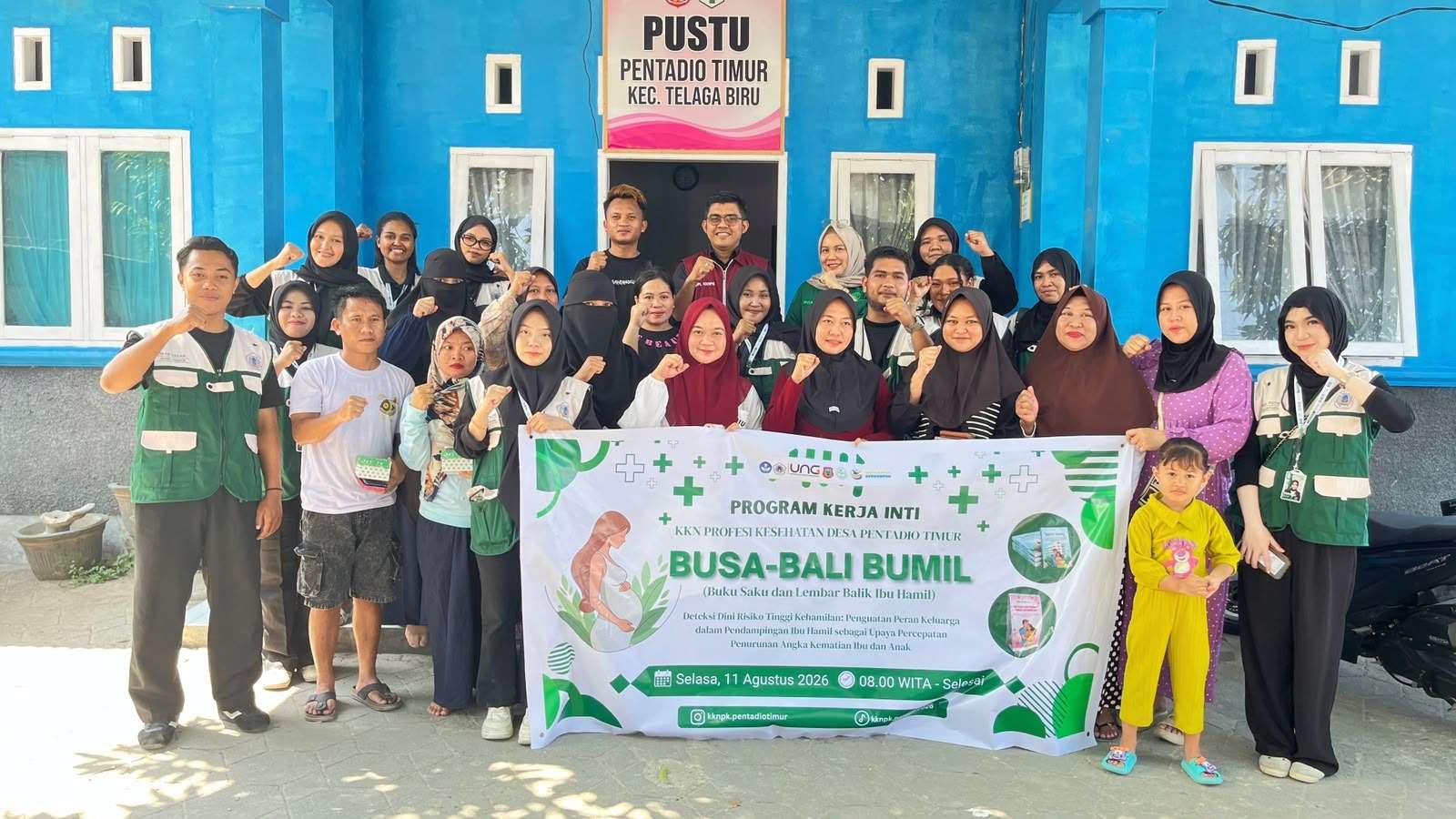 KKN-PK UNG Luncurkan Buku Saku dan Lembar Balik BUSA-BALI BUMIL untuk Tekan Risiko Kematian Ibu di Pentadio Timur