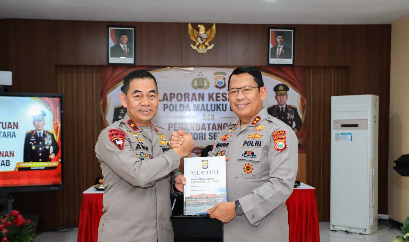 Kapolda Malut Baru Brigjen Arif Budiman Diminta Dukung Penuh Jajaran, Ini Pesan Irjen Waris Agono di Sofifi