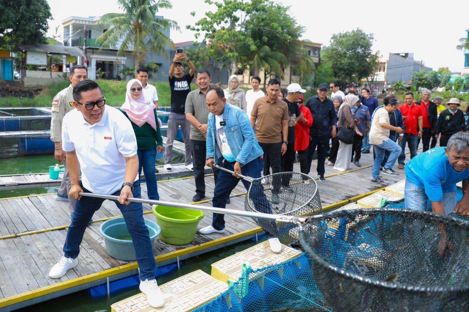 Panen Raya 200 Kilogram Ikan Patin di Kampung Keramba Gebang Raya, Wali Kota Tangerang Sorot Ketahanan Pangan