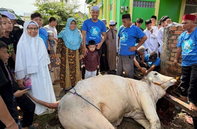 GEKRAFS Palembang Salurkan 3 Sapi Kurban untuk Warga Plaju dan 14 Ilir, Momentum Idul Adha 1447 H