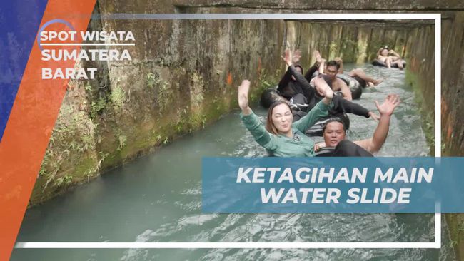 Serunya Meluncur di Water Slide PLTA Batu Busuak Sumatera Barat, Selebriti Ketagihan