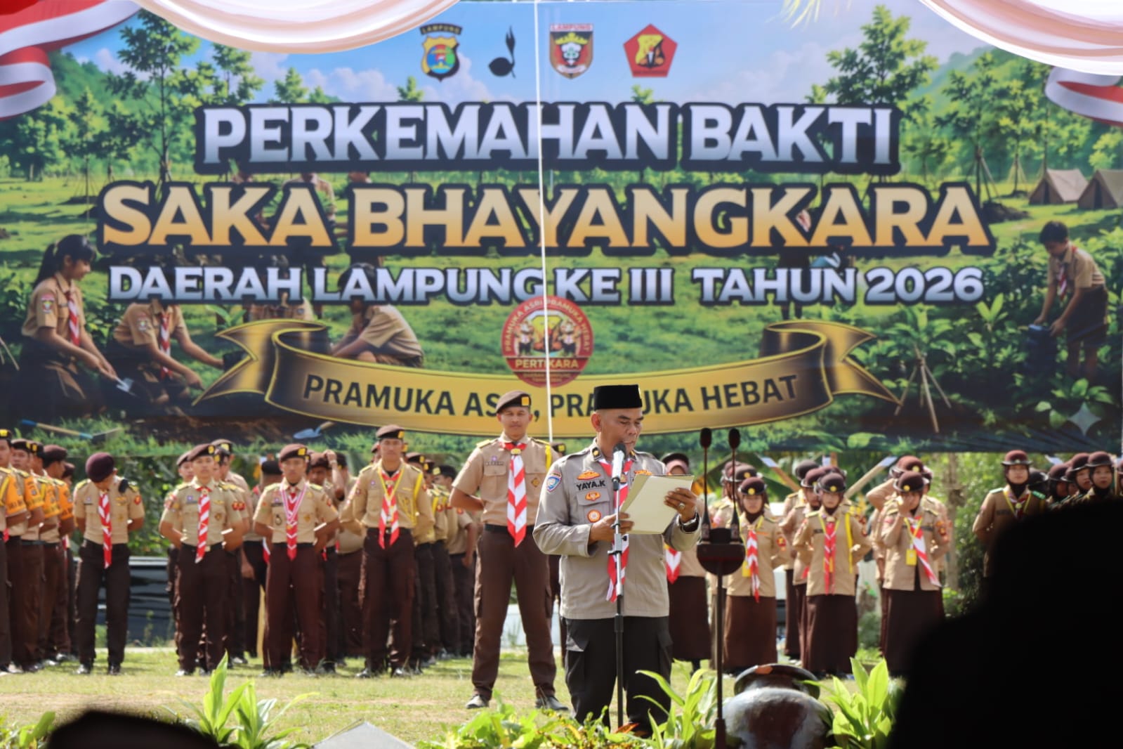 345 Pramuka Saka Bhayangkara dari Seluruh Lampung Ikuti Pertikarada III di Pringsewu, Ada Aksi Sosial hingga Penghijauan