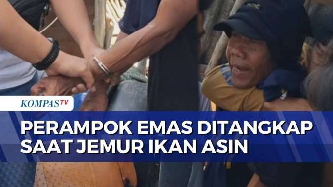 Perampok Emas di Bangka Selatan Dibekuk di Belitung Saat Jemur Ikan Asin, Sempat Jual Rampokan untuk Kabur ke Kalimantan