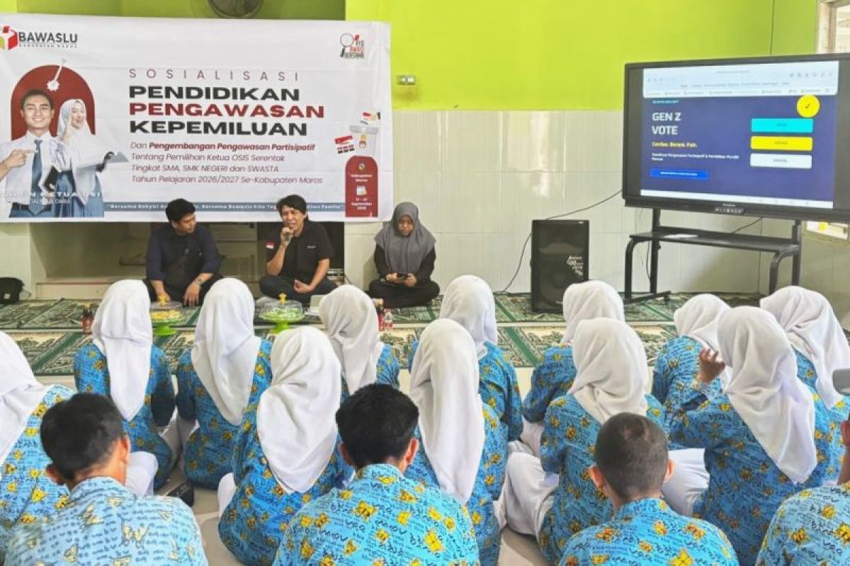 Bawaslu Maros Dampingi 11 Sekolah Awasi Pemilihan Ketua OSIS Serentak 30 September 2026