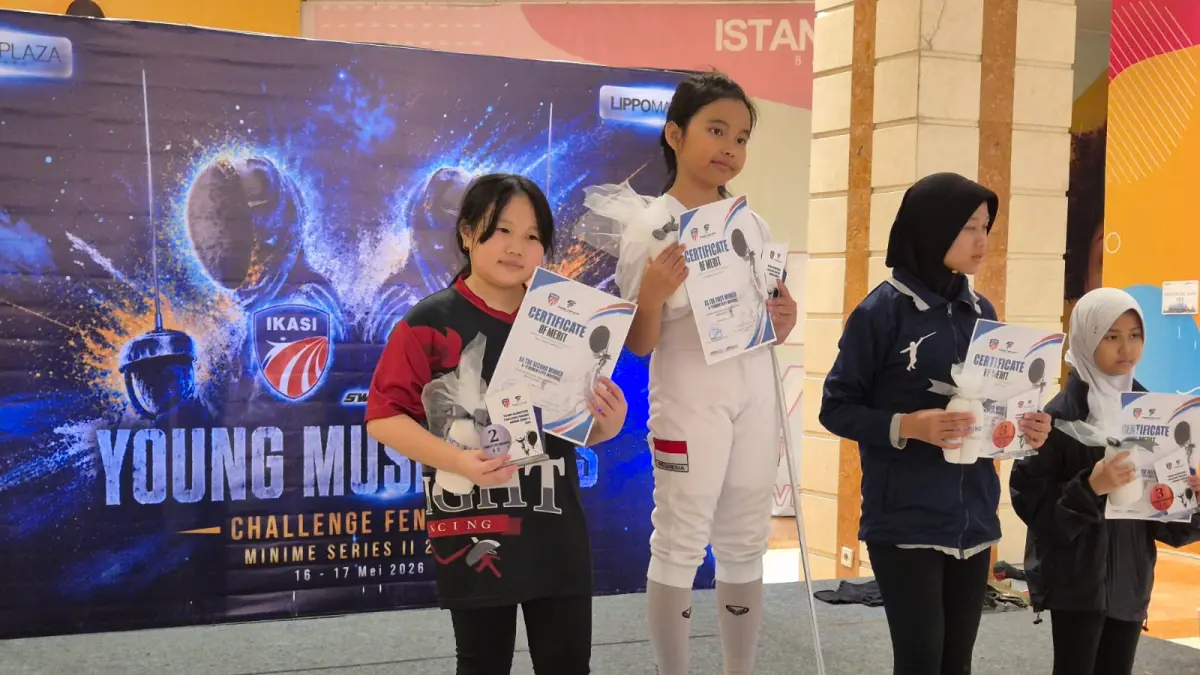 Atlet Anggar Kota Bogor Borong Lima Medali Emas di Kejuaraan Young Muskeeters Challenge Bandung