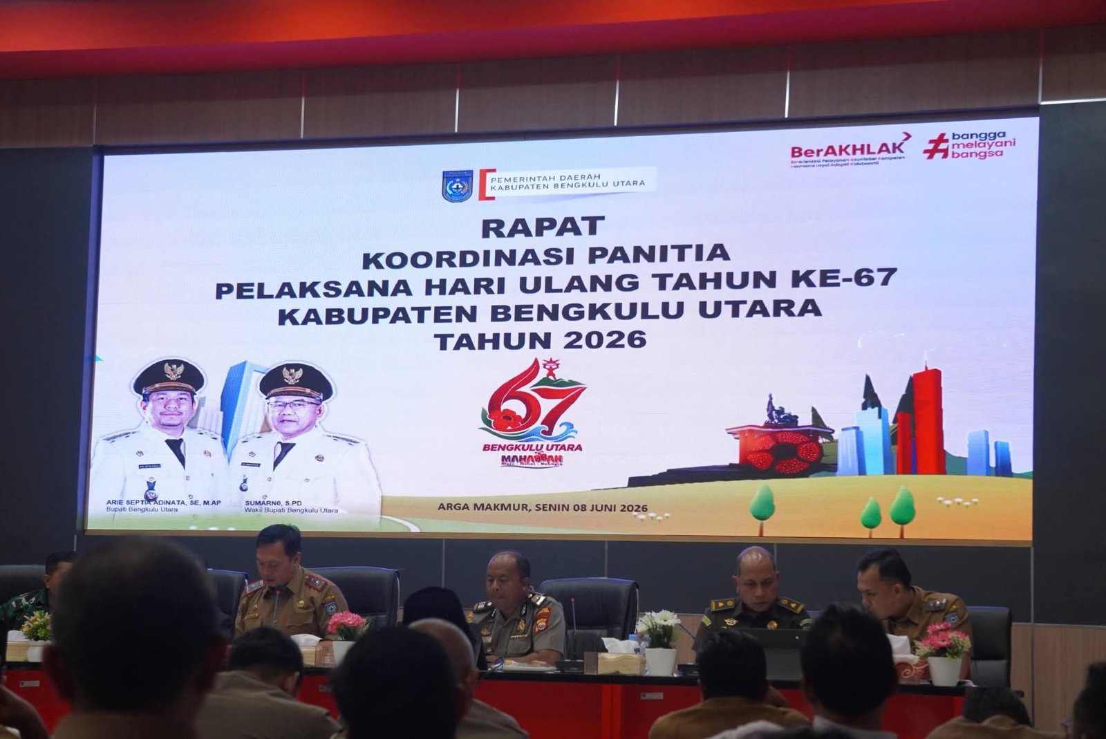 Rapat Finalisasi HUT ke-67 Bengkulu Utara: Sekda Fitriyansyah Pastikan Keamanan dan Kelancaran Acara
