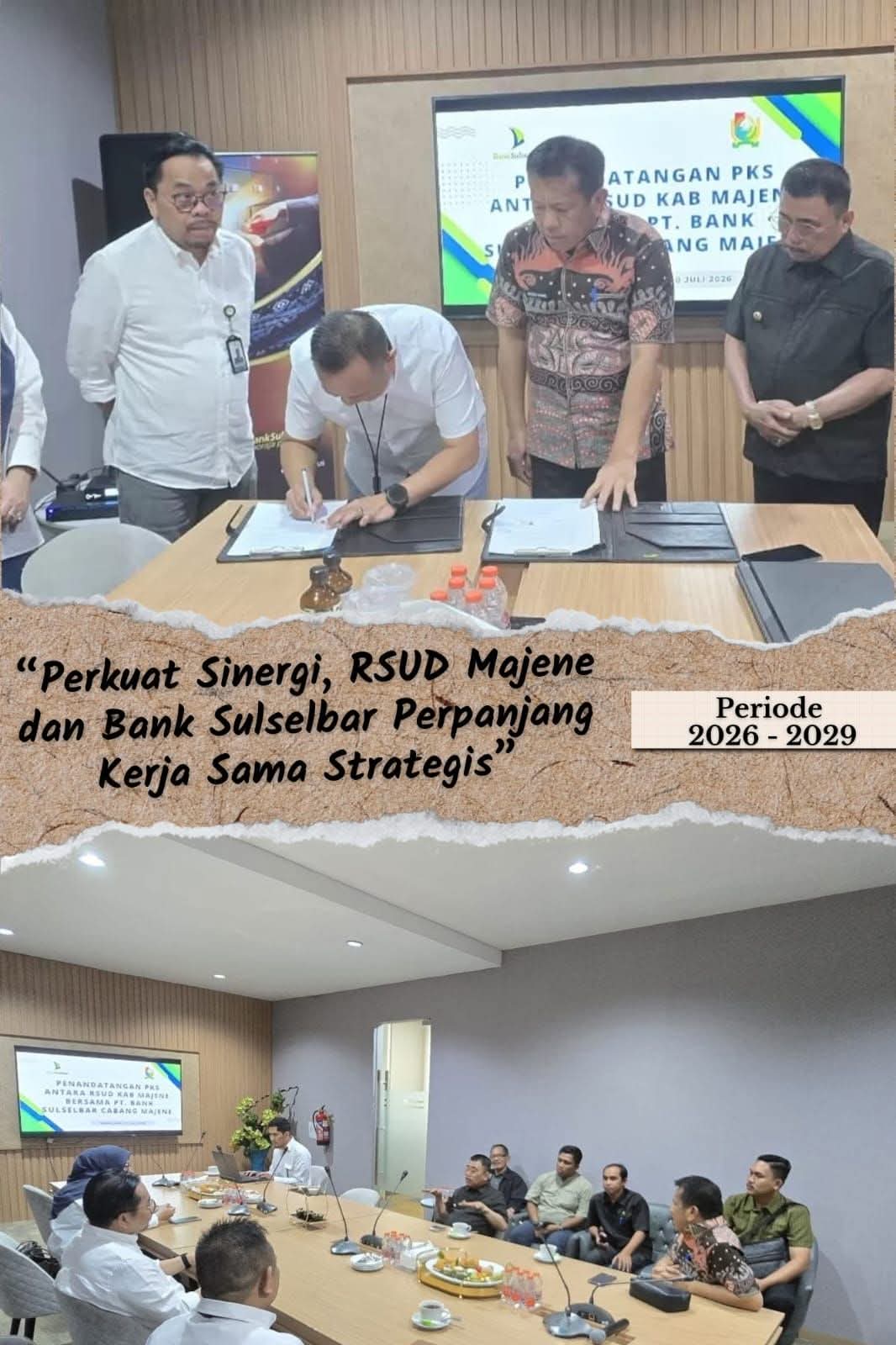 RSUD Majene dan Bank Sulselbar Perpanjang Kerja Sama hingga 2029, Targetkan Layanan Keuangan Lebih Cepat bagi Pasien