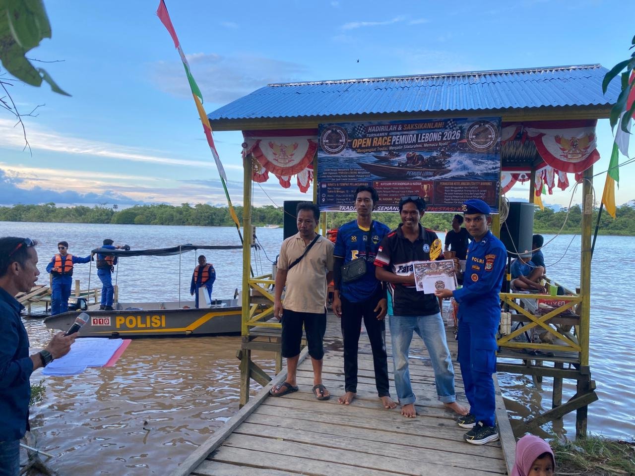 Polresta Bulungan Kerahkan Personel Sat Polairud Amankan Balap Ketinting di Tanjung Palas Hilir, 43 Peserta Wajib Pakai Life Jacket