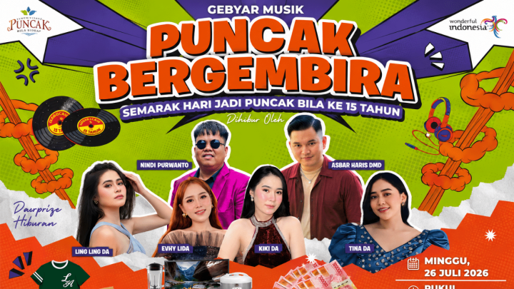 Gebyar Musik Puncak Bergembira 2026 di Sidrap Siap Meriahkan HUT ke-15 Taman Wisata Puncak Bila, Hadirkan Artis Sulsel dan Doorprize