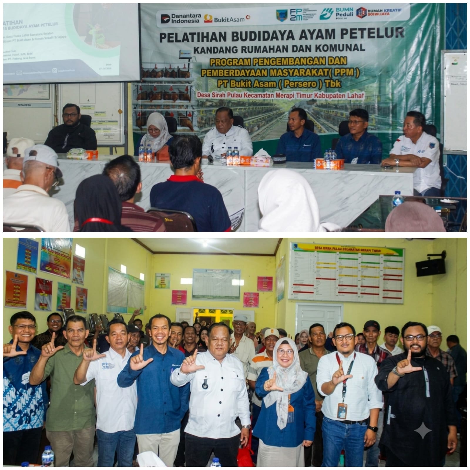 PT Bukit Asam Salurkan 2.400 Ekor Ayam Petelur untuk 100 KK di Lahat, Target Desa Sirah Pulau Jadi Sentra Telur