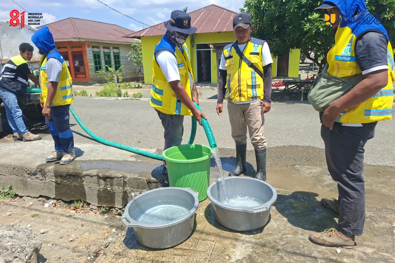 Bantuan Air Bersih 8.000 Liter dari Kementerian PU Tiba di Halmahera Timur, 300 Jiwa Terbantu